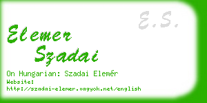 elemer szadai business card