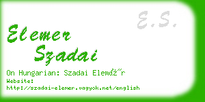 elemer szadai business card